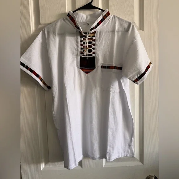 Handmade Cotton Manta Resort Shirt - Size Medium - Picture 3 of 4